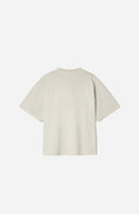 Cropped Signature Blank Tee - Bone