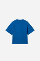 Cropped Signature Blank Tee - Cabalt
