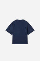 Cropped Signature Blank Tee - Midnight Blue