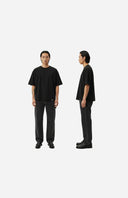 Cropped Signature Blank Tee - Black