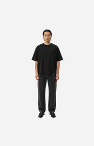 Cropped Signature Blank Tee - Black