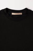 Cropped Signature Blank Tee - Black