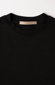 Cropped Signature Blank Tee - Black
