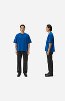 Cropped Signature Blank Tee - Cabalt