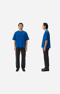 Cropped Signature Blank Tee - Cabalt