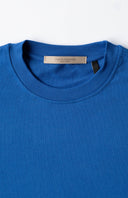 Cropped Signature Blank Tee - Cabalt