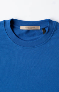 Cropped Signature Blank Tee - Cabalt