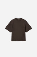 Cropped Signature Blank Tee - Dark Chocolate