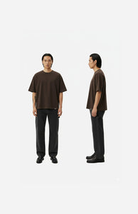 Cropped Signature Blank Tee - Dark Chocolate