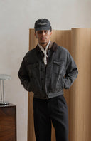 Corduroy Collar Denim Jacket