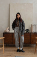 Corduroy Collar Denim Jacket