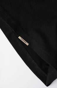 Cropped Signature Blank Tee - Black