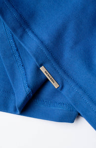 Cropped Signature Blank Tee - Cabalt