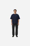 Cropped Signature Blank Tee - Midnight Blue