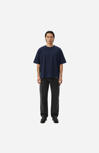 Cropped Signature Blank Tee - Midnight Blue