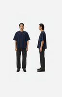 Cropped Signature Blank Tee - Midnight Blue